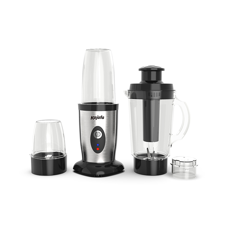 BL365ABD 3 i 1 džbánkový mixér s nerezovými čepeľami 1,0 l s 500 ml Smoothie kávovarom a mlynčekom na kávu, s S/S tvárou