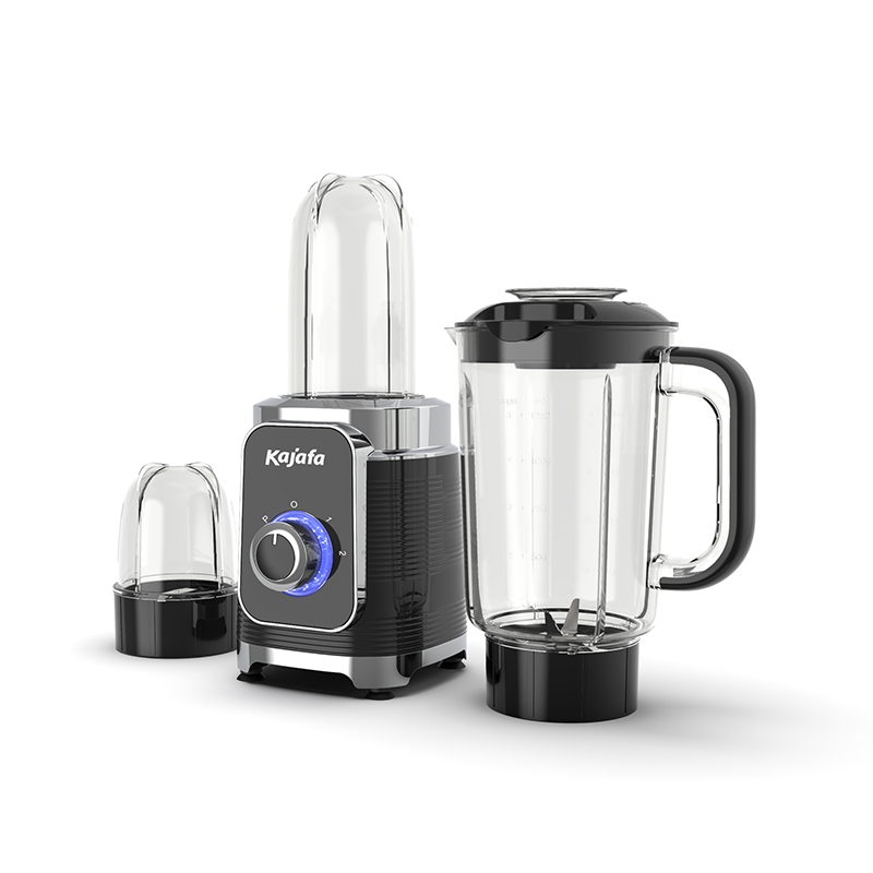 BL215ABD 3 i 1 džbánkový mixér s nerezovými čepeľami 1,0 l s 500 ml Smoothie výrobníkom a mlynčekom na kávu, nový dizajn