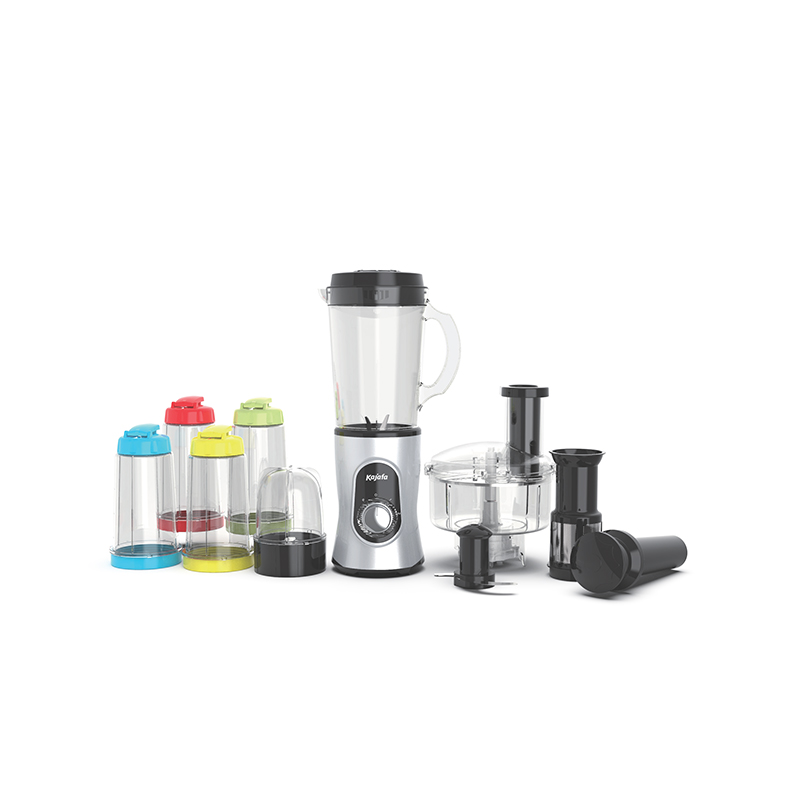 BL268ABCEF-21PCS Multifunkčné prenosné mixéry, Smoothie Maker s kuchynským robotom, Krájač, Skartovač a mlynček, Odšťavovač