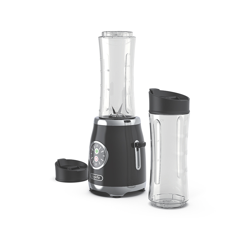 BL399B-P2 Výkonný mixér na smoothie s pulznou funkciou 2 prenosných fliaš, osobný mixér na kokteily a smoothies, mixér v retro štýle s cestovnou fľašou, prenosný mixér Retro Smoothie Maker, osobný mixér na kokteily a smoothies